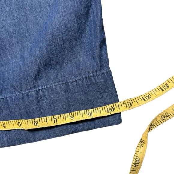 Thought Women's Wide-Leg Paper Bag Waist Belted Zip Up Jeans Slacks Size 8 - Picture 11 of 12